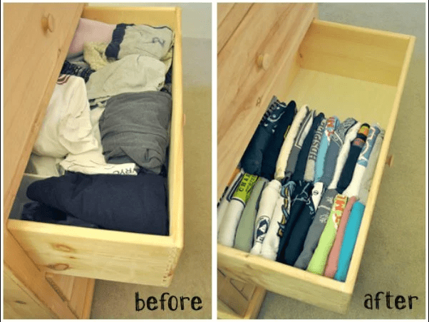 Así tienes que doblar la ropa para multiplicar el espacio de tu armario