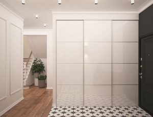 Imagen de un armario de color blanco con puerta corredera