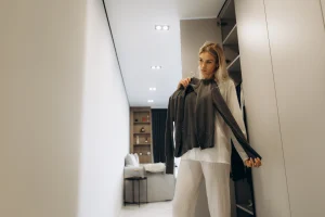 Vestidor iluminado.